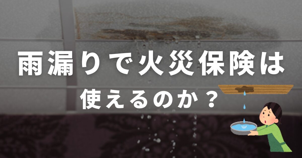 雨漏り　火災保険